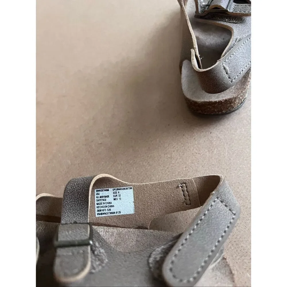 Wonder Nation Suade Toddler Sandals size 6
